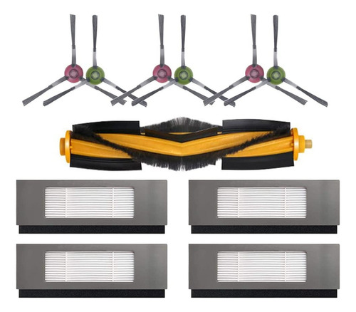 Spare Parts: Main Side Brush, Hepa Filter, E 1