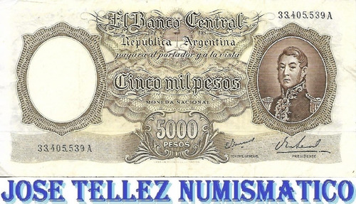 Bottero 2181 $ 5000 Moneda Nacional Mb+ Palermo