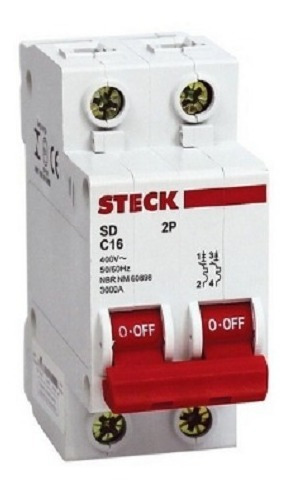 1 Disjuntor Steck Din Bipolar 16a Sd62 C Fera 103905
