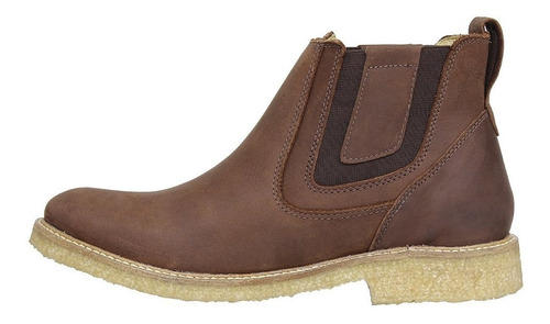 Botina Masculina Marrom Bico Redondo Zebu 26514