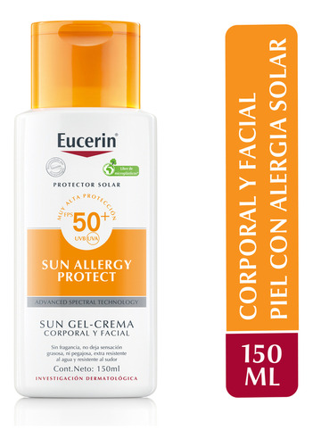 Eucerin Solar Sun Allergy Protect Fps 50 Gel Crema 150ml