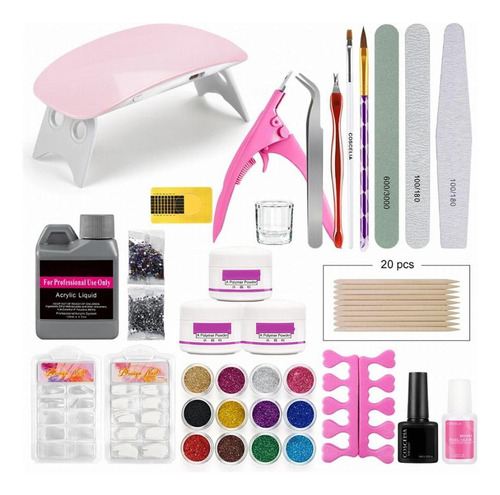 Juego De Manicura Diy Juego De Uñas Acrílicas Profesionales