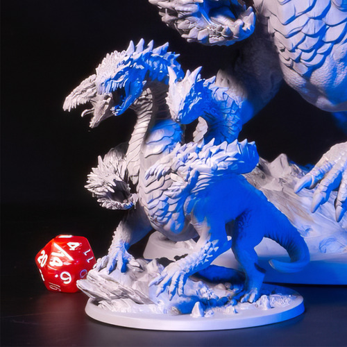 Dnd Hydra Miniatura 10cm - Mini Figura 32mm Resina 3d