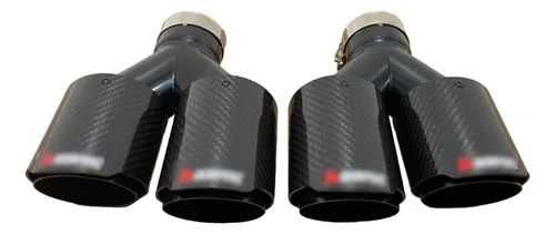 comprar Par Ponteiras Duplas Akrapovik Bmw Audi Vw 4 Polegadas