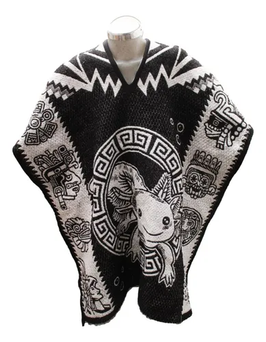comprar Jorongo Poncho Ajolote Rústico Mexicano Gabán Axolotl