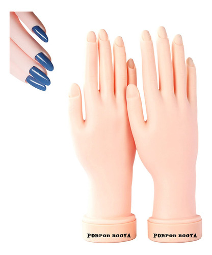 Mano De Práctica Para Uñas Acrílicas, Maniquí Flexible,.