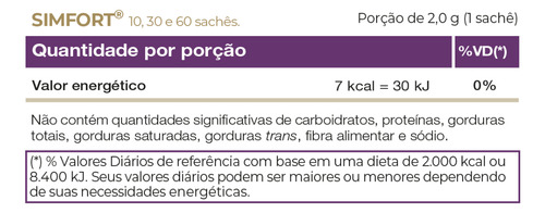 Simfort Probiótico 30 Sachês (2g Cada) Vitafor Sabor Único