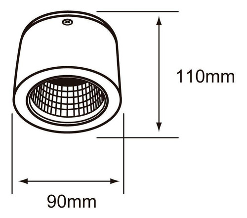 Lampara De Interior Sobreponer Techo Aluminio 100-240v Color Negro Tecnolite 10YSNLED009MV30N