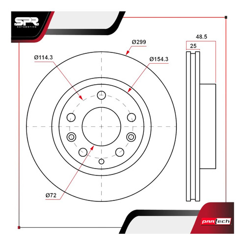 Discos Freno Delanteros Para Mazda 6 2.3l L4 2003 A 2007