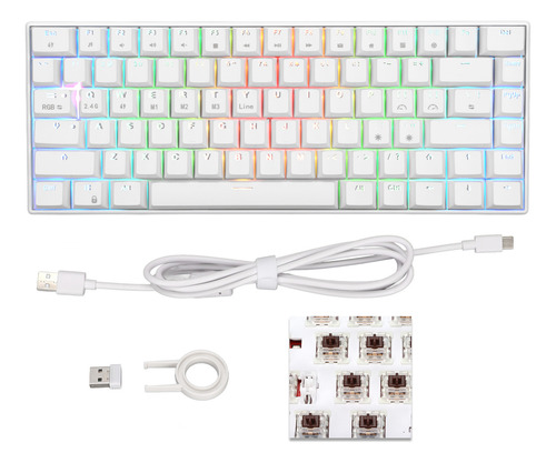 Teclado Mecánico Con Cable De 82 Teclas Rgb Inalámbrico 2.4g