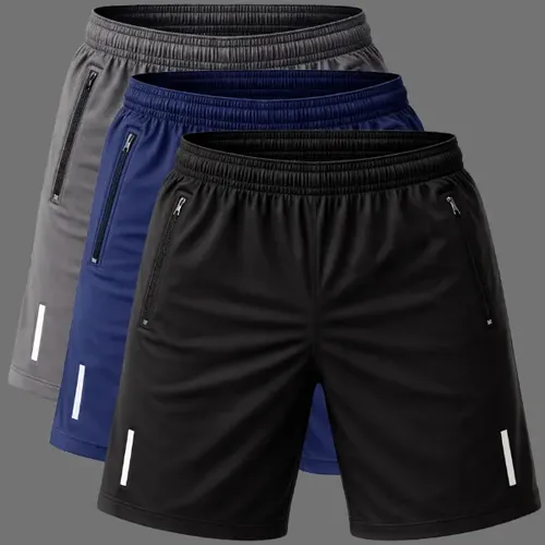 Kit 3 Bermuda Masculina Poliéster Pra Academia Caminhada Kit 1 G