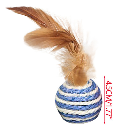 Juguetes Sisal Ball Tao Para Rascar De Sisal Con Plumas, Té