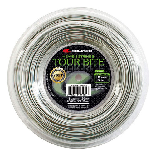 (18) - Tour Bite Soft Tennis String Reel Light Silver