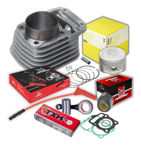 Kit Motor Alta Cg/titan125 94/01 Pistão Cbx200 Comando 296°