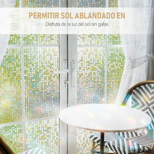 Película Adhesiva Blanco Mate Para Privacidad Vidrio Ventana