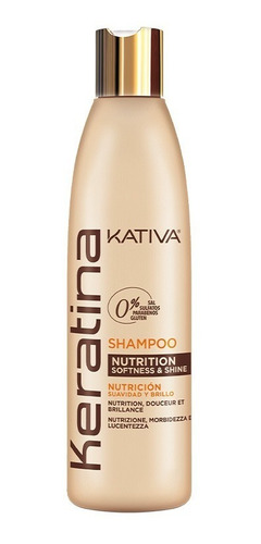 Shampoo Nutrición Sin Sulfatos Keratina X 250ml Kativa