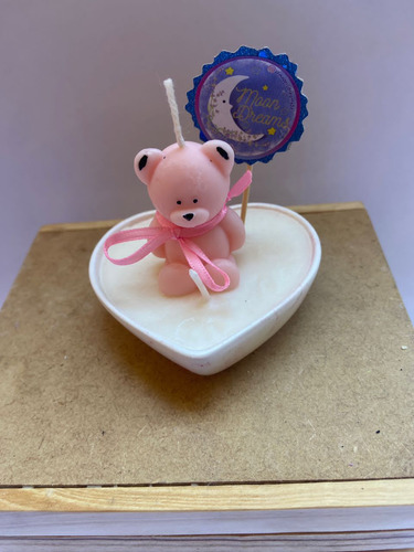 Vela De Oso Ideal Para Recuerdos Baby Shower, Quince Años..