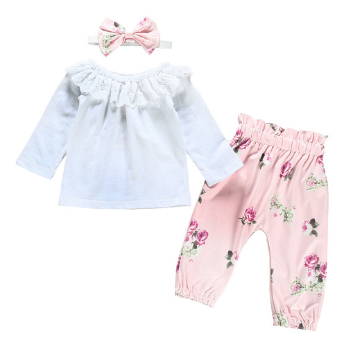 Conjunto De Ropa Para Niñas, 3 Piezas, Pantalones Florales,