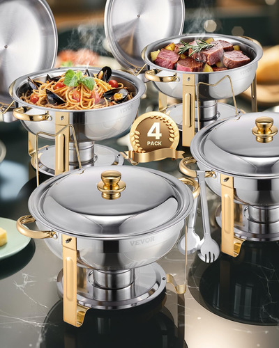 Juego De Platos Para Buffet Hafing Dish Vevor, 5 Litros, Paq