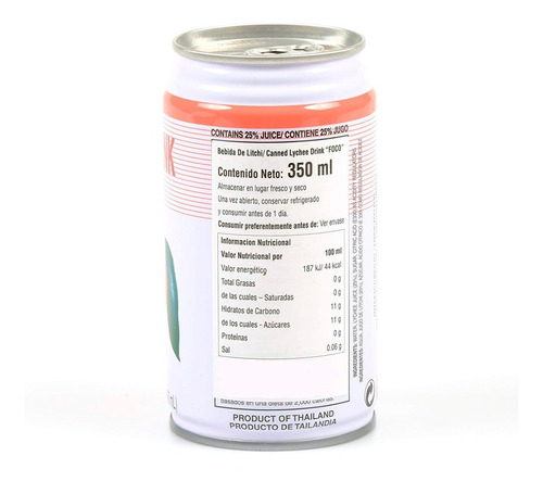 Bebida Marca Foco Sabor Lychee De 350ml / 5 Cajas C/24 Pzs