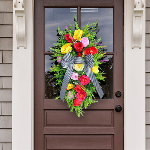 Dsv Flores De Arco Al Revés Decoración Colgante De Árbol