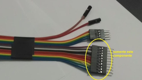 Imagem 8 de 10 de 5 X Header 10 Vias Femea Pra Conector Terminal Jumper Dupont