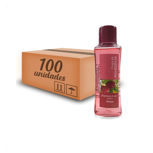 Kit 100 Shampoo 2 Em 1 Pitanga 35ml Hotel Motel Pousada Spa