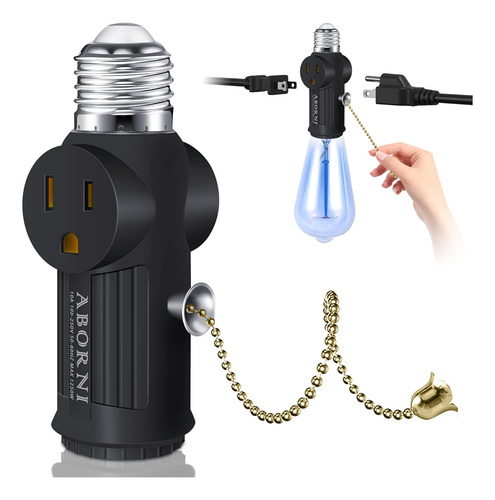 Adaptador De Enchufe Portalámparas De 3 Patas Cadena, ...