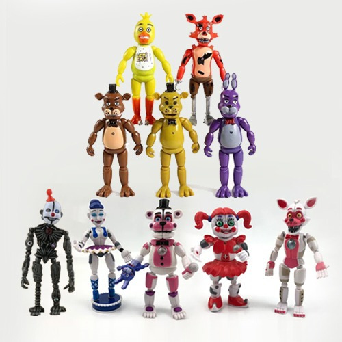 10 Pc/set Cinco Noches Con Muñecas Led Five Nights Freddy