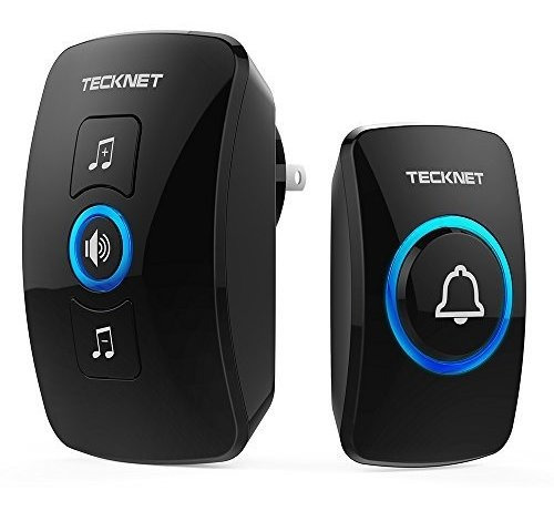 Tecknet Wa658 Timbre Para Puerta Digital E Inalambrico Negro