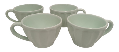 Set X 4 Tazas De Loza Gau 250ml - Colores