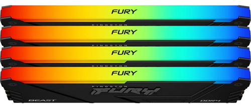 Memória Ddr4 Kingston Fury Beast Rgb, 32gb (4x8gb), 3600mhz