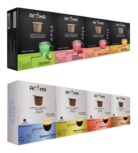 70 Cápsulas Para Nespresso - Café & Chá - Cápsula Aroma