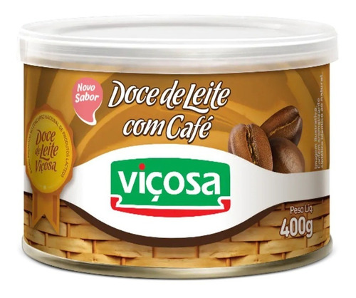 Imagem 2 de 3 de Doce De Leite Viçosa Com Café 400g.