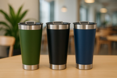 Copo Térmico Cerveja Chopp Café Com Tampa Abridor Inox 473ml