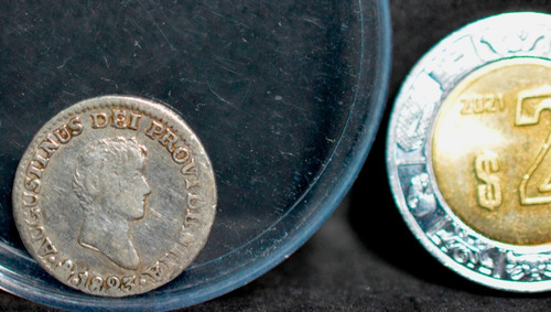 Moneda 1/2 Real Agustín De Iturbide Plata Original 1823 J Mo