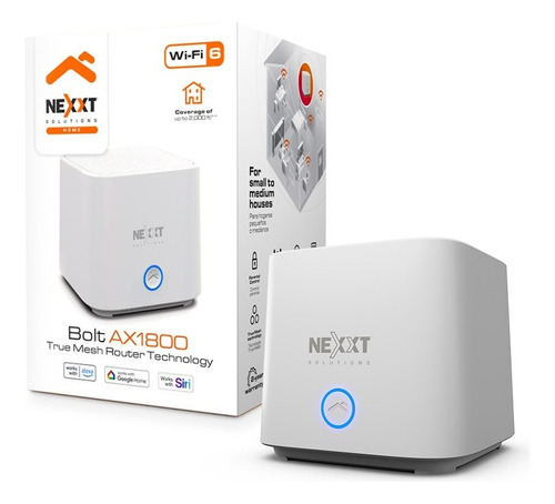Deco Sistema Mesh Nexxt Ax1800 Wifi 6 Ncmx1800 1 Node Alexa