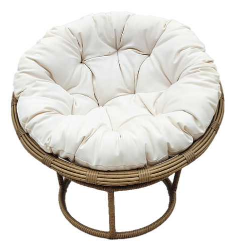 Mueble Sillón Relax Redondo C/ Base Sólida Mimbre Moderno