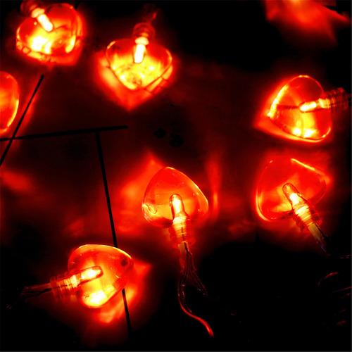 / Farol Con Forma De Corazón Rojo, Cadena Pequeña, Para El