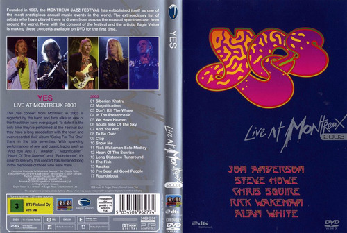 Yes - Live At Montreux 2003 Dvd - U