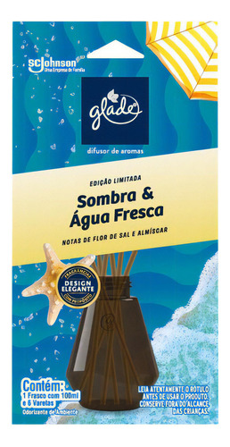 Difusor De Aromas Sombra E Água Fresca 100ml 1 Un Glade