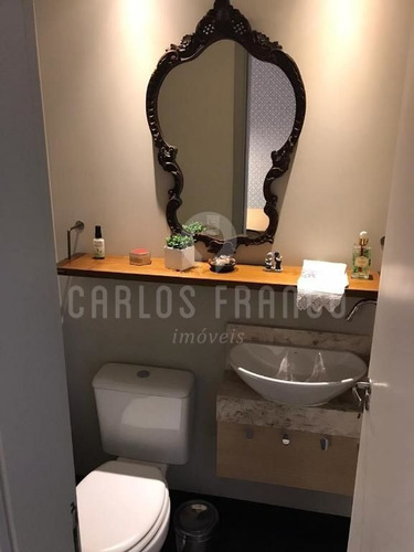 Imagem 10 de 15 de Vende Apartamento Com Varanda Gourmet Campo Belo. - Cf70013