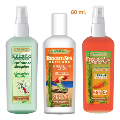 Imagen 1 de 2 de Bloqueador Solar Biodegradable En Kit De Viaje En 60 Ml.