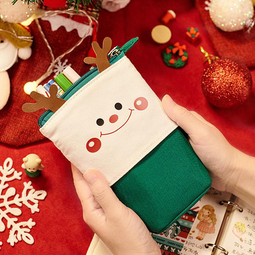 Estuche De Lápices Navideño, Bonita Bolsa De Pie