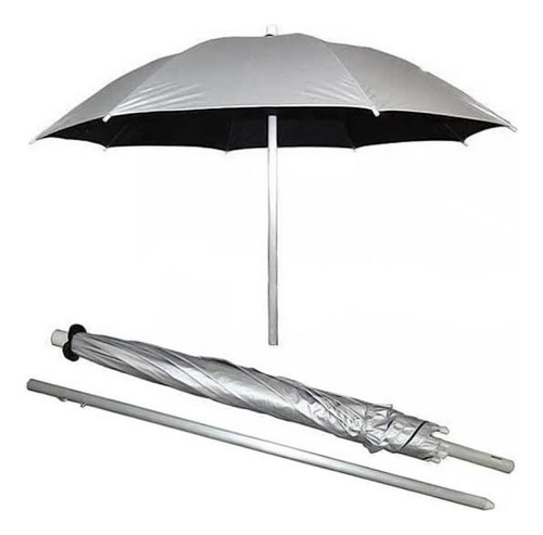 Guarda Sol Barco Aluminio Dupla Face Pesca 1,80m E 2,00m Cor Laminado Liso