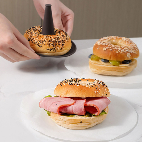 Juego De 6 Moldes De Silicona Para Hornear Bagels,dónut
