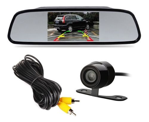 4.3 Tft Lcd Car Rear View Mirror Monitor Kit  Mini Cám...