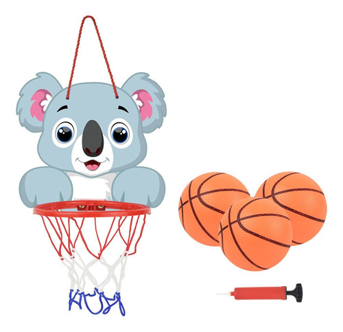 Canasta Baloncesto Pared Plegable Tablero Para Niños Koala