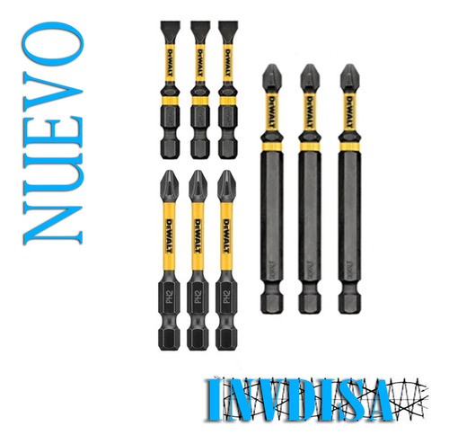 9zas Puntas Dewalt Longitud 57mm Y 89mm Ph2 Cruz Y Plano (Usado)