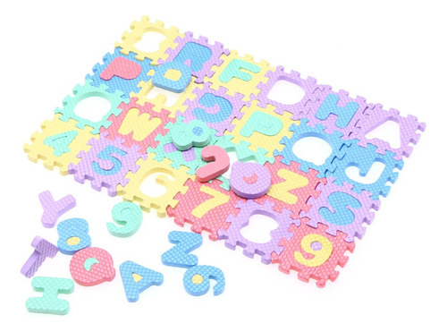 Tapete De Juego Puzzle, 36 Piezas, Alfabeto, Número Espuma